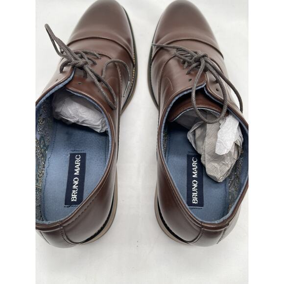 Bruno Marc New York William Leather Oxford Brown Dress Shoes Mens Sz 12 main image 11